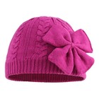 Winter Warm Knitted Baby Hat For Girls Cotton Lined Infant Toddler Autumn Cute