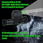 Digital Night Vision Riflescope Monocular Hd 1080p 8x Zoom 850nm Infrared 200m  