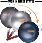 Carbon Steel Wok 13 4    Chinese Wok Set With 8 Kitchenware Accessories