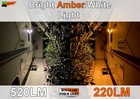 White  12v Dual Amber white Led Flood Porch Light For Rv s And Off Grid Housing