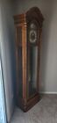Ridgeway Grandfather Clock Tall Case Golden Moon Dial Ornate Finish