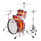 Ludwig Classic Maple Fab 3-pc Shell Pack W 22  Kick - Triband Red gold Sparkle