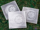 Selenite Charging Plate  White Crescent Moon Mandala Square Crystal Tray  E1891