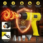 2000w Heat Gun Pro Hot Air Gun Kit Heavy Duty Stepless Temp Heater Tool 4 Nozzle
