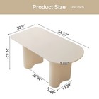54  Cream White Dining Table For 4-6 Modern Kitchen Table Oval Dining Room Table