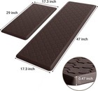 Kitchen Mat  2 Pcs  Cushioned Anti-fatigue Floor Mat  Waterproof Non-skid Ergono