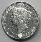 1864 Small 6 New Brunswick Silver 5 Cent  Vf Detail  Cleaning holed  D-1200