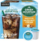 Green Mountain Brew Over Ice Iced Hazelnut Cream Coffee 24 To 144 Count K Cups 