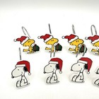 12 Snoopy   Woodstock Christmas Shower Curtain Hooks holders  Peanuts  2 Inch