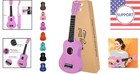 Lightweight 21 Inch Soprano Ukulele - Easy To Learn With 4 Nylon Strings  Purple