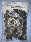 C c Metal Products   Bag Of 36 Metal Buttons   5037 Bronze Basket Weave