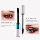 4 Pack Vibely Mascara 5x Longer Washable  2 In 1 4d Silk Fiber Lash Mascara  No