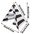 Teepee Tent For Kids Outdoor Play Tent Toddlers Canvas Foldable Indoor Play Tent