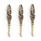 Vintage Brass Monkey King Ear Pick Spoon Shovel Medicine Earpick Tool Key Chain