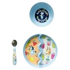 3-piece Mealtime Set With Divided Suction Plate  Bowl And Spoon  4 Pack