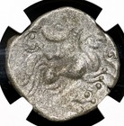 Celtic  Gaul  Coriosolites  100-50 B c  Billon Stater  Ngc Xf