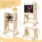 Adjustable Height Toddler Kitchen Step Stool  Learning Tower 5-in-1 With Bench