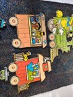 Vtg 70s Dolly Muppets Room Decor 5 Pc Unisex Trains Sesame Street Paperboard Us