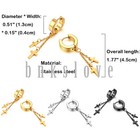 Womens Mens Stainless Steel Cross Tassel Drop Dangle Huggie Hinged Hoop Earrings