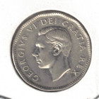 1950 Canadian Circulated George Vi Five Cent Coin 
