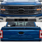 For 24-26 Ford F150 Front   Rear Emblem Dark Smoke Vinyl Tint Precut Overlays