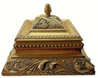 Gold Trinket Box 10x10 Inch Square Vintage Rare And Beautiful 