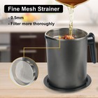 1 7l Bacon Grease Container With Strainer Kitchen Oil Keeper Oil Filter With Lid