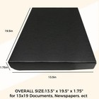 2 Pack 13x19 Black Archival Storage Box Museum Archive Photo Document Organizer