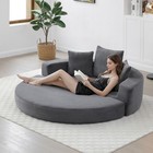 Queen Size Foldable Sofa Bed  Corduroy Futon With Foam  No Assembly  Gray