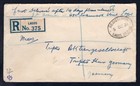 Nigeria Lagos 1931 Registered Cover To Triptis Germany