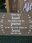 Happily Ever After Wedding Guest Book Frame With Wooden Hearts   Sign New 