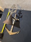 Vintage Brass Nautical Ships Bell With Anchor Wall Mount 10  - No Ringer