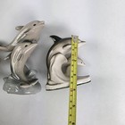 3x Dolphin Figurines Ornaments Ceramic pottery Unmarked Vintage Style Sea