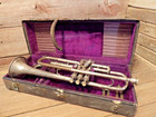 Vintage Antique King Master Cornet Medium Bore - H n  White Co  With Case
