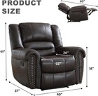 Ebello Classic And Traditional Manual Recliner Chair Faux Leather Single Sofa
