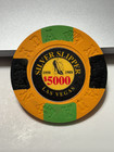  nice   5000 Silver Slipper Hotel Casino Poker Chip Las Vegas Gambling Borland