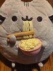 Fast Ship Rare Htf Gund Pusheen 9    Plush Cat With Bowl Of Ramen Noodle Pre Owned