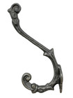 Set Of 6 Dark Silver Pewter Color Ornate Victorian Style Cast Steel Metal Hooks
