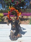 Santa Muerte Color Black 10  Holy Death Statue   Grim Reaper   Curada   Negra