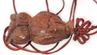 Antique Hand Carved Wood Owl Netsuke Tibet China Japan Asian Prayer Bead