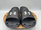 Under Armour Locker Iv Sl Size 18 Mens Slip On Slides Black Sandals 3023758-001