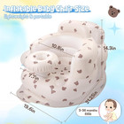 Inflatable Baby Seat Built In Air Pump  Blow Up Baby Chair With Back Support And