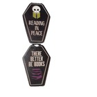 Magnetic Bookmark Set Of 4 Coffin Skeleton Novelty Book Page Holders New