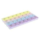 4 Row 28 Squares Weekly 7 Days Tablet Pill Box Holder Medicine Storage Container