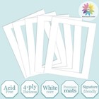 11x14 White Picture Mats For 8x12 Photos  5 Pack Acid-free Bevel Cut Mats Art