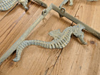 6 Cast Iron Nautical Seahorse Shelf Brackets Garden Braces Book Beach Decor