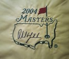 Phil Mickelson Signed 2004 Masters Flag  jsa Coa - 3x Masters Champion