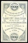 Antique Victorian Trade Card   Clark s O n t  Spool Cotton