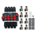 4 Spool Solenoid 12v Dc Hydraulic Control Valve Double Acting 13 Gpm 3600 Psi