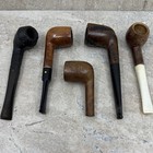 Estate Lot Of 6 Vintage Tobacco Pipes Hardcastle  Willard  Medico  Briar   More